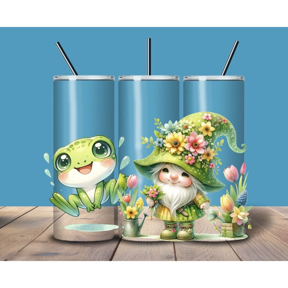 Frog And Gnomes 20oz Tumbler-can Be Personalized